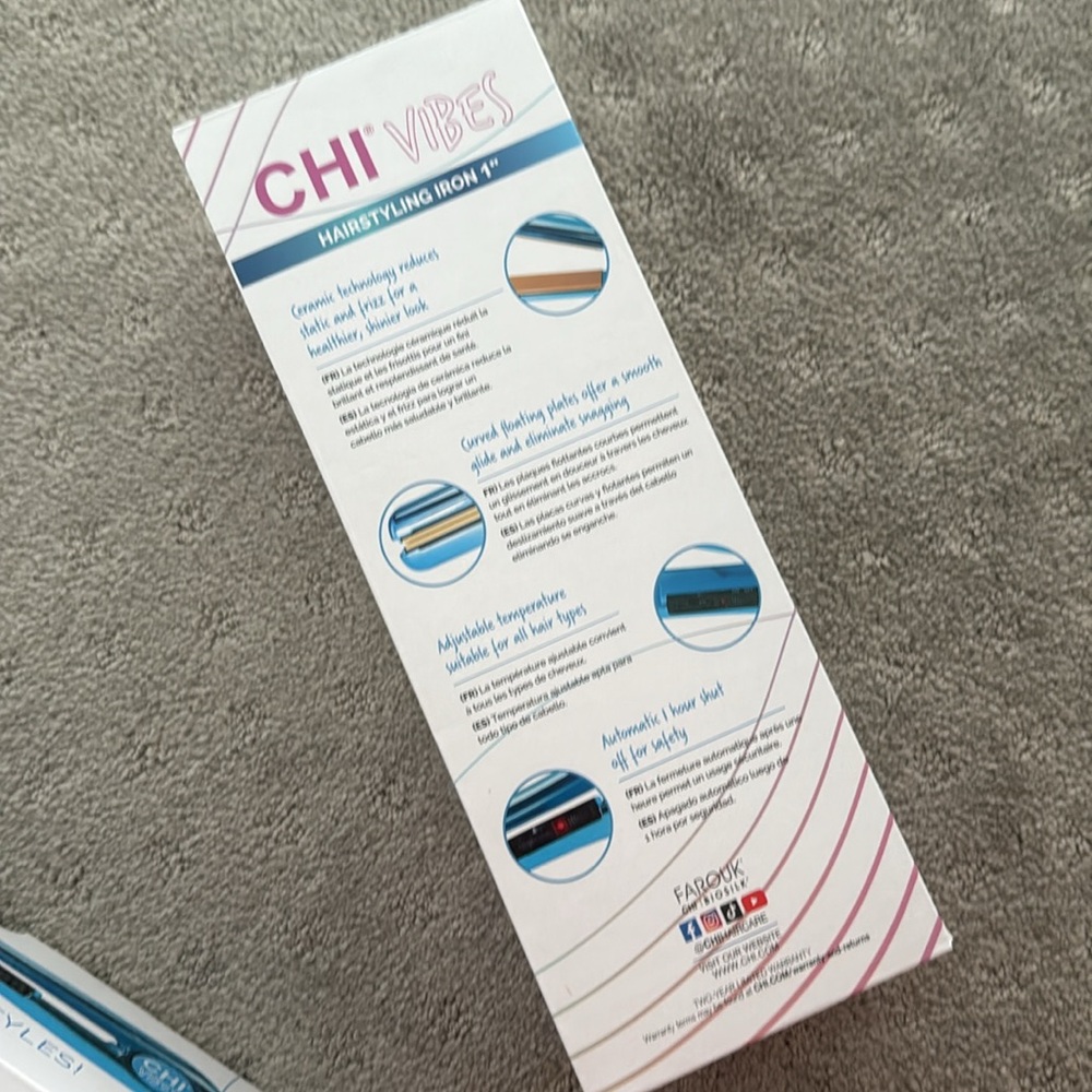 CHI Vibes 1” Flat Iron Hair Straightener - used ONCE! - Picture 5 of 6